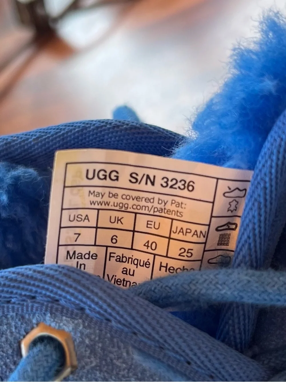 UGG Blue Suede Lace-Up Shoes